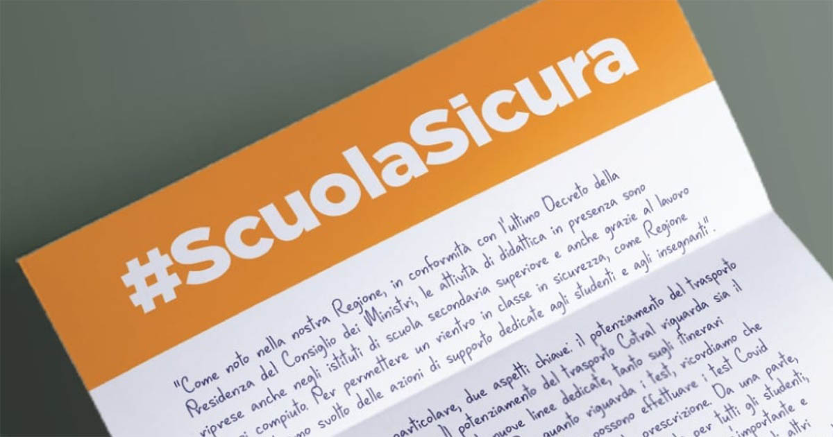 REGIONE – Ripartenza scuole superiori, l’Ass. Di Berardino ai presidi: “Studenti facciano test gratuiti” Claudio Di Berardino