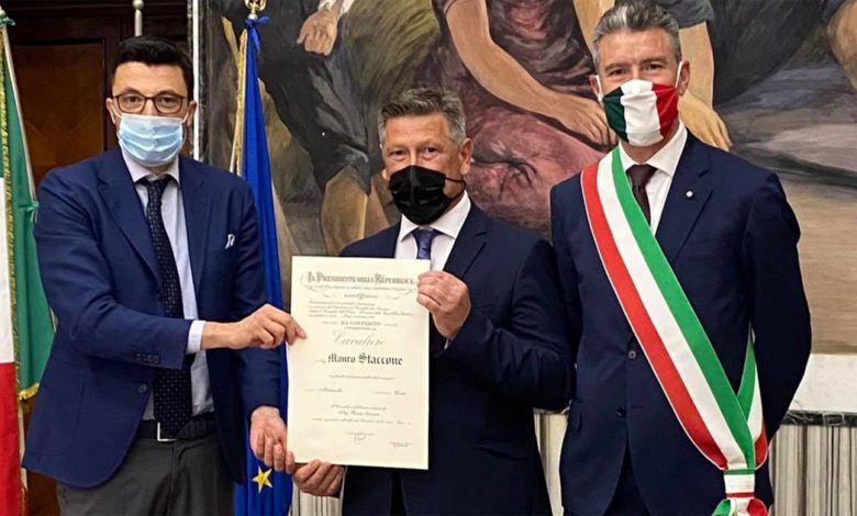 Ceccano CECCANO – Mauro Staccone Cavaliere della Repubblica Mauro Staccone Cavaliere della Repubblica