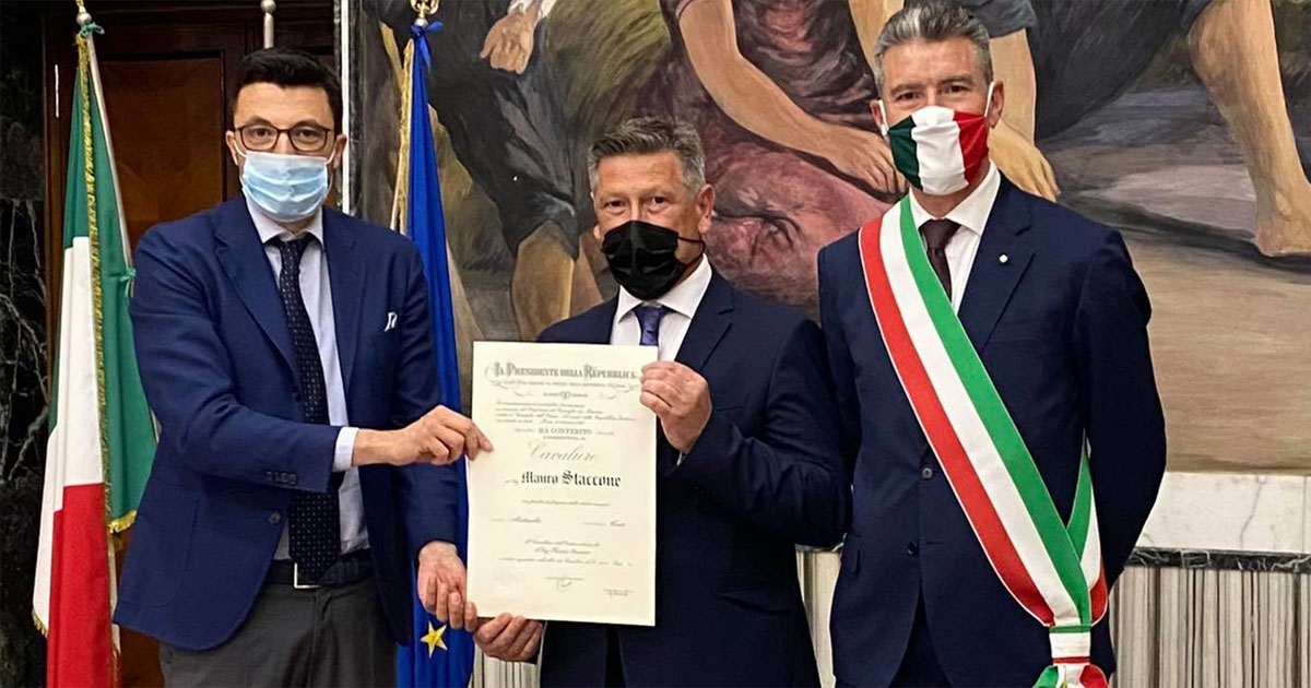 Ceccano CECCANO – Mauro Staccone Cavaliere della Repubblica Mauro Staccone Cavaliere della Repubblica