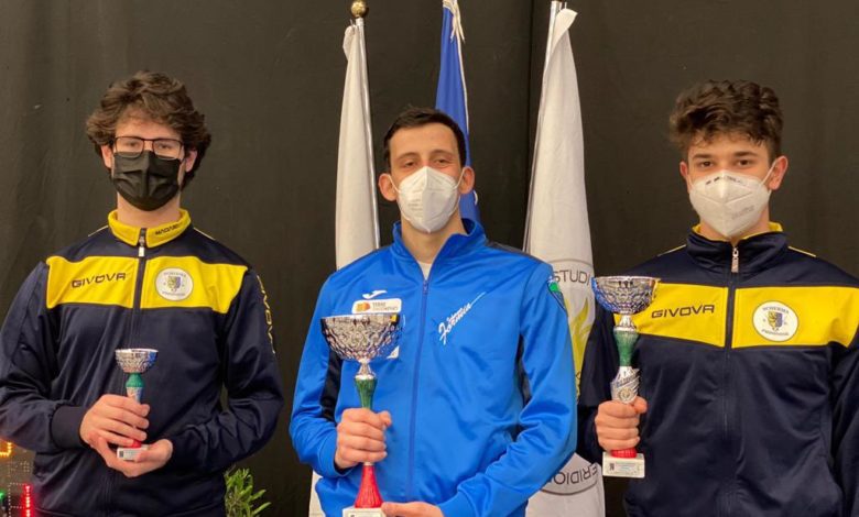 Cassino Scherma Frosinone sul podio Scherma Frosinone Samuele Celani Gianfilippo Di Nucci Daniele Catallo