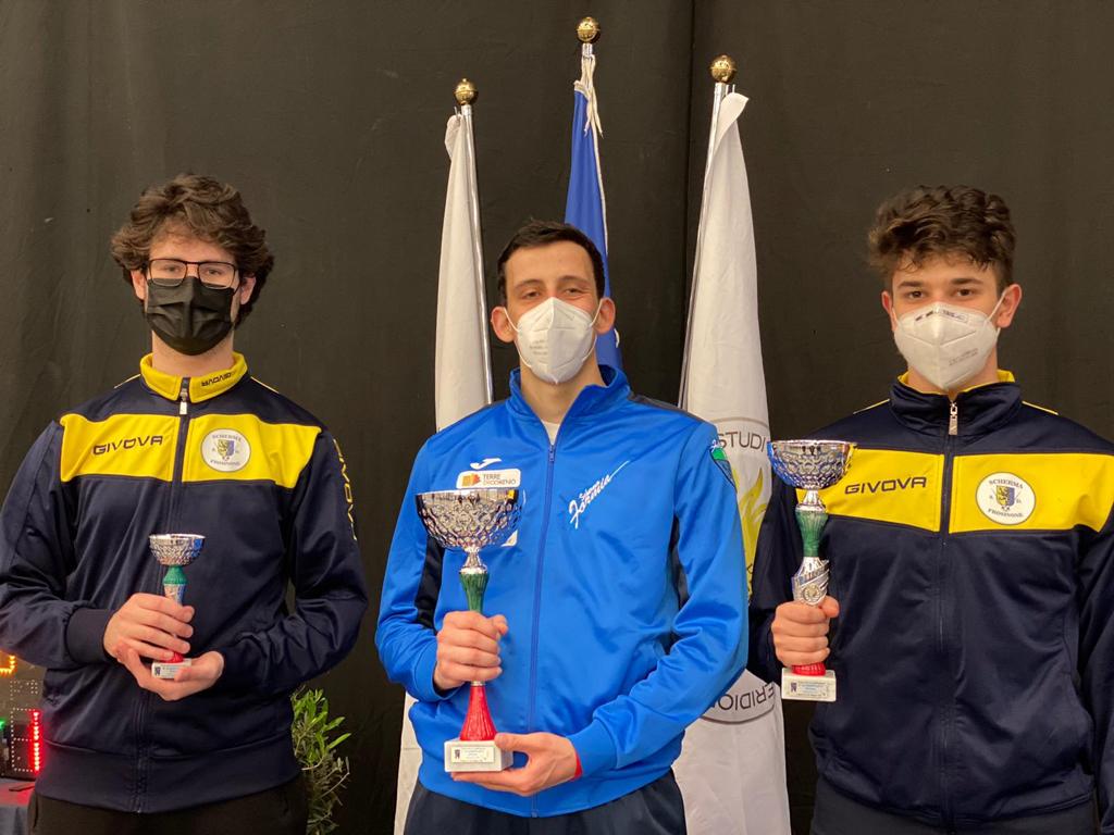 Cassino Scherma Frosinone sul podio Scherma Frosinone Samuele Celani Gianfilippo Di Nucci Daniele Catallo