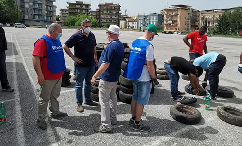 Cassino CASSINO – Raccolti tanti pneumatici fuori uso. Saranno riciclati Cassino salera pneumatici