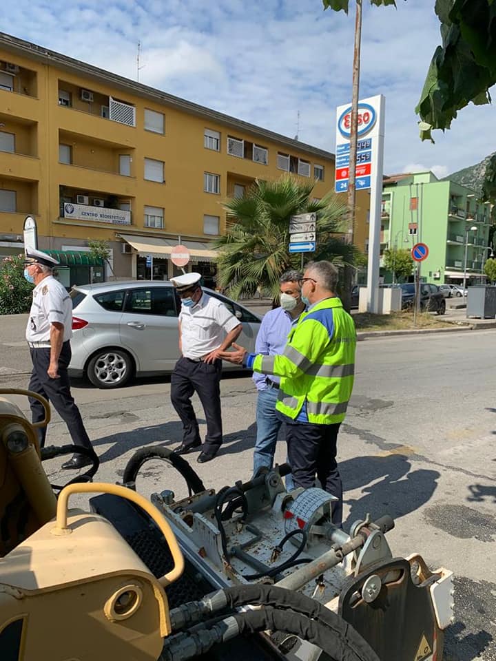 Cassino CASSINO – I mezzi di Autostrade per l’Italia a disposizione della Città Lavori Cassino
