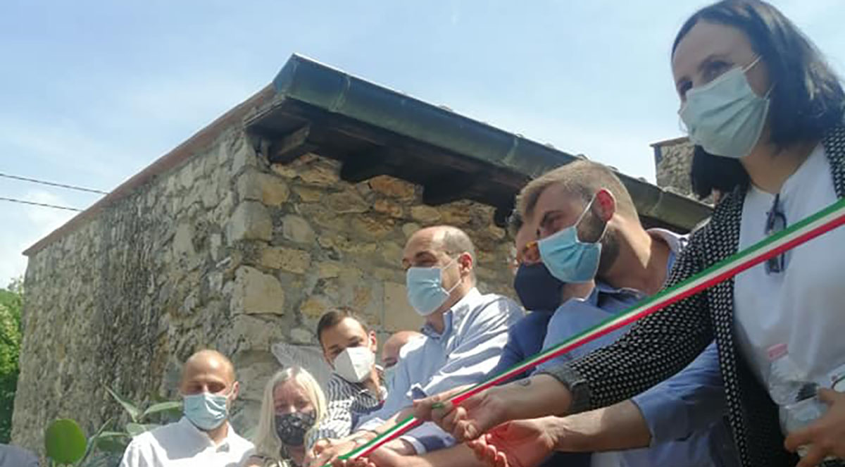 TREVI NEL LAZIO – Nicola Zingaretti e Sara Battisti inaugurano l’ostello di Colle Mordani Sara Battisti Trevi nel Lazio