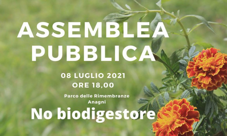Anagni ANAGNI – Oggi pomeriggio assemblea pubblica per “No” a impianto trattamento rifiuti assemblea pubblica anagni