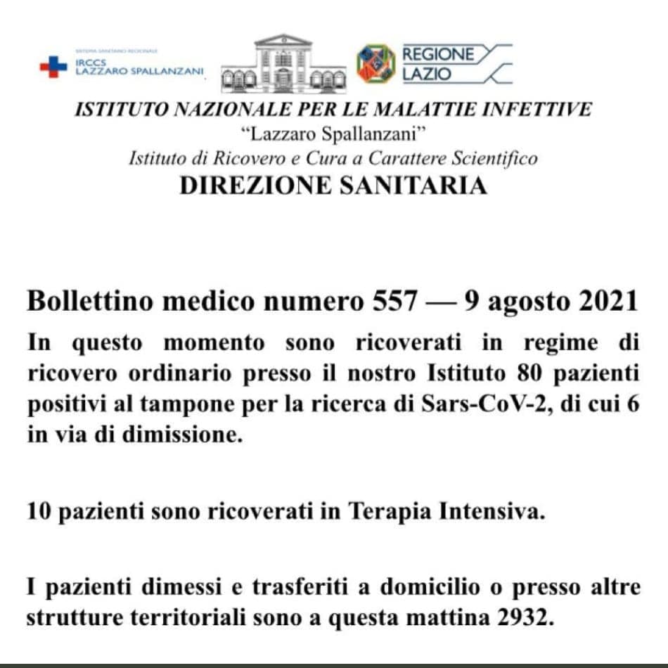 CORONAVIRUS: 30 ricoveri in più allo Spallanzani in un giorno spallanzani
