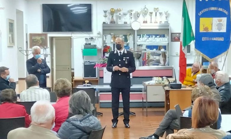 Cassino Carabinieri: incontro per la prevenzione delle truffe agli anziani Carabinieri centro anziani