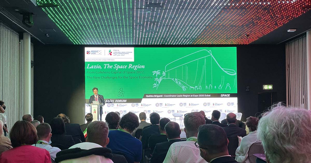 Lazio regione dello Spazio: l’industria del settore si presenta a Expo Dubai Expo Dubai Lazio Regione dello Spazio