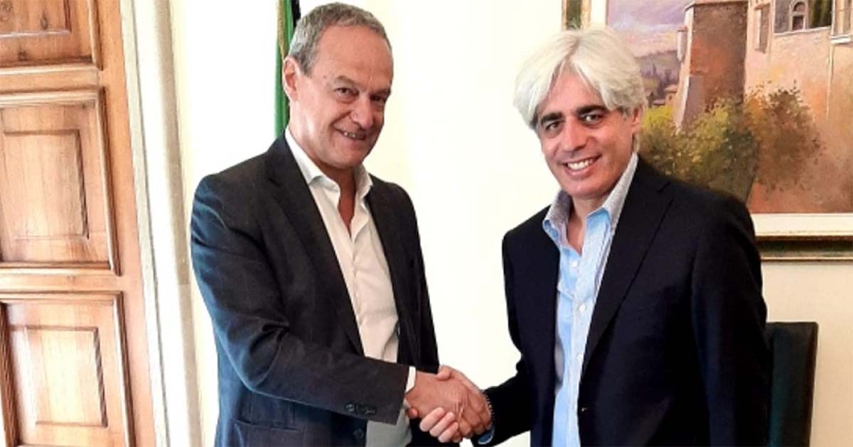 Cassino UNIVERSITÀ DI CASSINO: il Presidente Pompeo saluta il rettore uscente Giovanni Betta Giovanni Betta