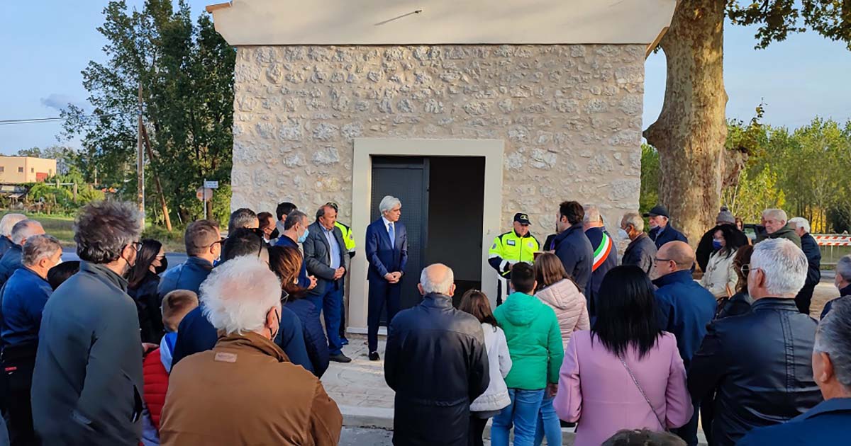 Frosinone PIGNATARO INTERAMNA: taglio del nastro con il Presidente Pompeo dopo i lavori di ristrutturazione del deposito sulla S.P.45 Pignataro Inaugurazione deposito
