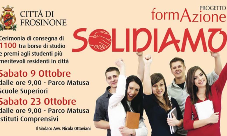 Frosinone FROSINONE – Solidiamo: iniziano gli istituti superiori Solidiamo