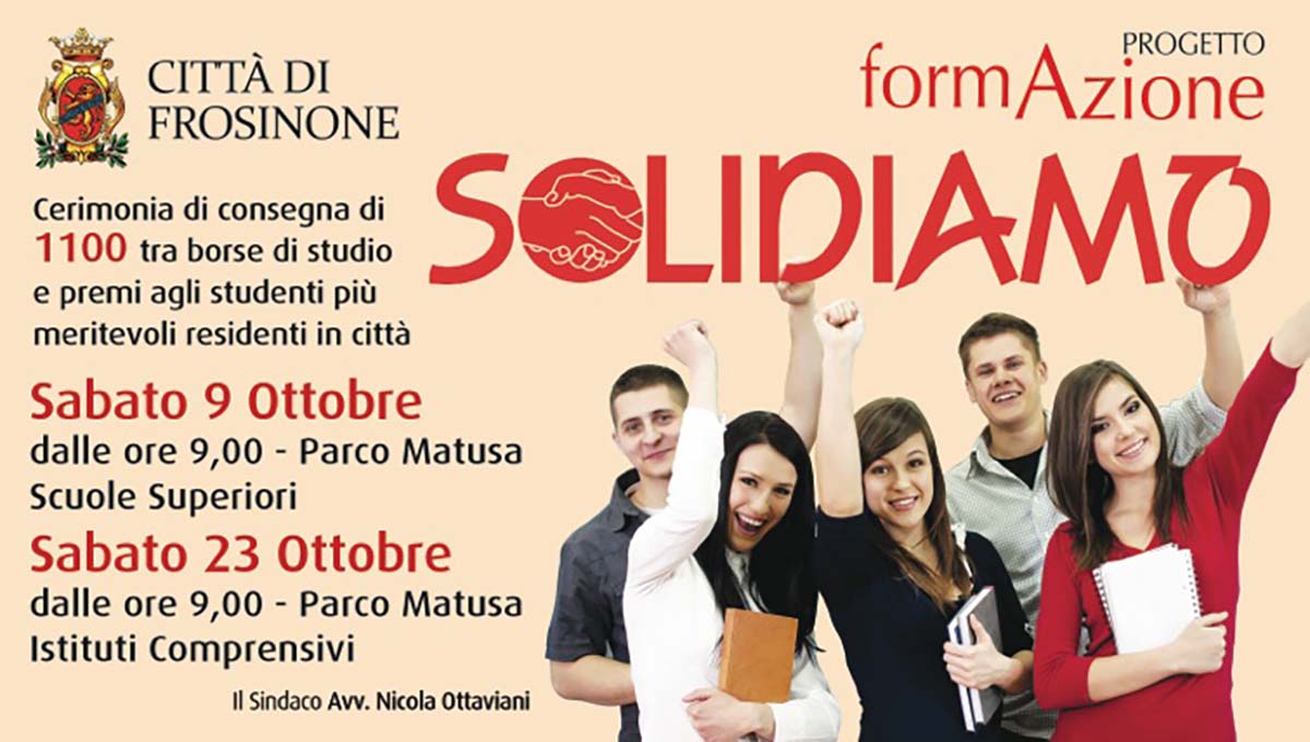 Frosinone FROSINONE – Solidiamo: iniziano gli istituti superiori Solidiamo