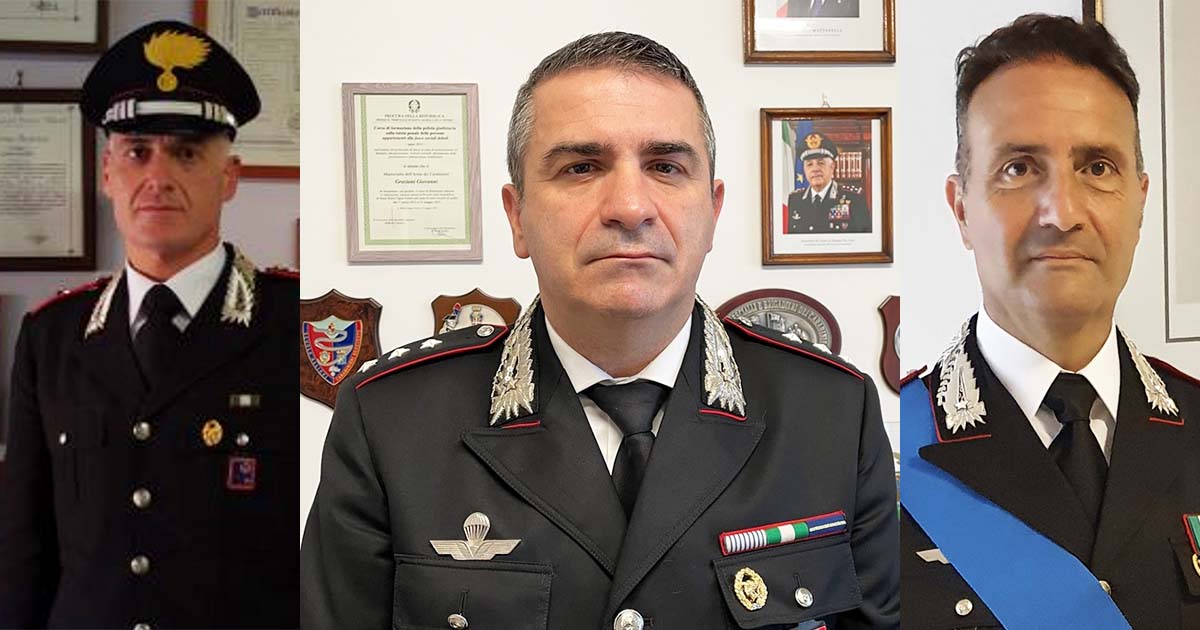 Pontecorvo Carabinieri: presentati i nuovi comandanti della Compagnie di Sora e Pontecorvo e del N.O.R.M. di Sora Taglietti Cavallo Marcucci