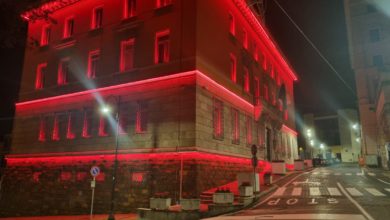 Frosinone FROSINONE – Palazzo comunale illuminato di rosso, per onorare le donne Comune di Frosinone