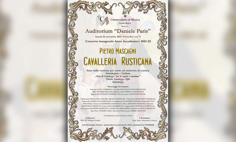 Frosinone CONSERVATORIO FROSINONE – Lunedì 22 l’inaugurazione del nuovo Anno Accademico 21/22 Conservatorio Frosinone
