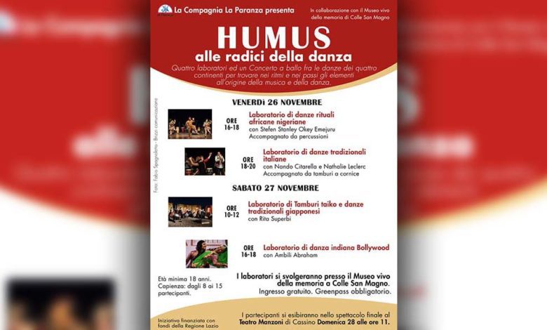 Cassino COLLE SAN MAGNO – Al Museo vivo della memoria, le Danze del mondo humus danza copertina