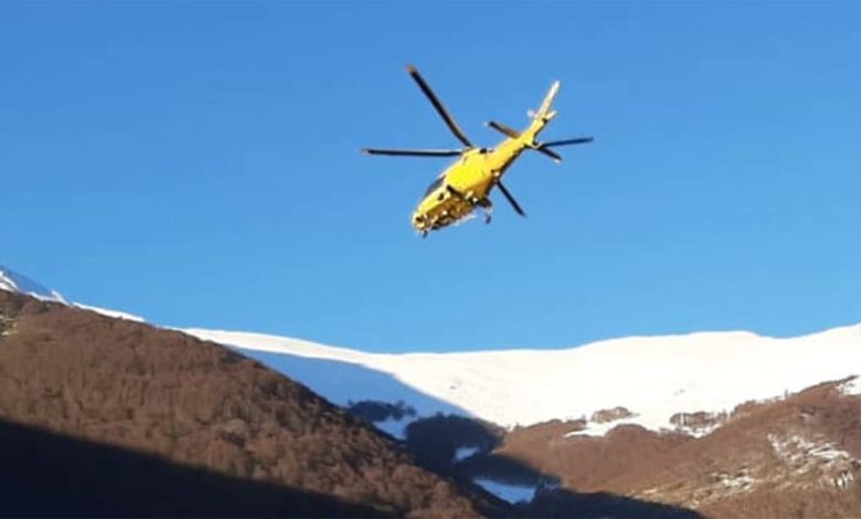 Frosinone Scivola sul ghiaccio per 200 metri. 32enne ciociaro recuperato dall’eliambulanza Pizzo Deta