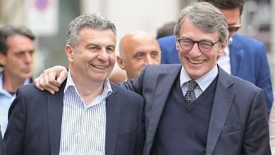 Scomparsa David Sassoli, la commozione di Enzo Salera: «Un dolore forte» Enzo Salera e David Sassoli