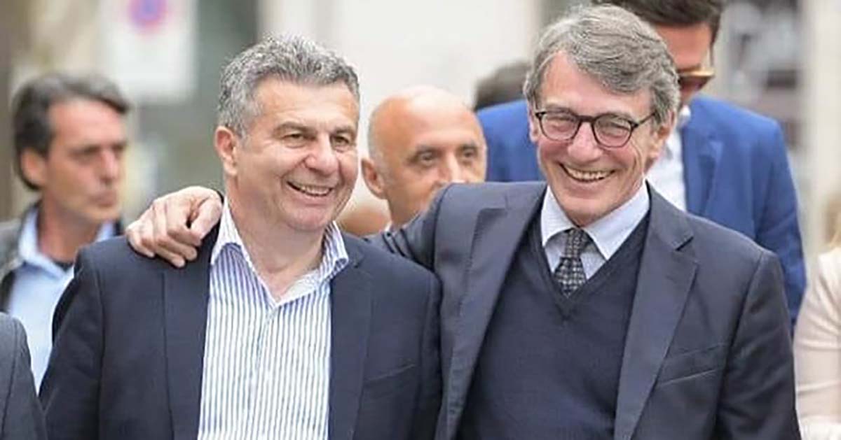 Scomparsa David Sassoli, la commozione di Enzo Salera: «Un dolore forte» Enzo Salera e David Sassoli