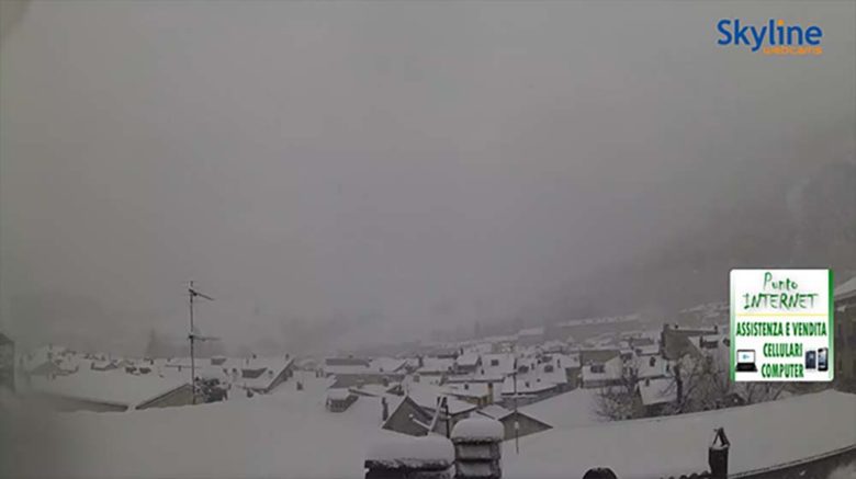 Torna la neve in Ciociaria: fiocchi sui monti e anche in alcuni comuni Pescasseroli