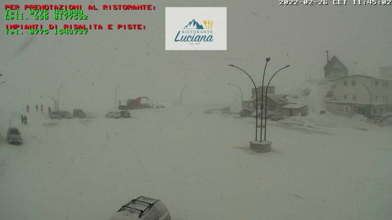 Torna la neve in Ciociaria: fiocchi sui monti e anche in alcuni comuni campo catino