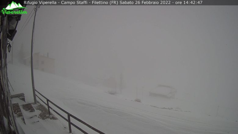 Torna la neve in Ciociaria: fiocchi sui monti e anche in alcuni comuni campo staffi x