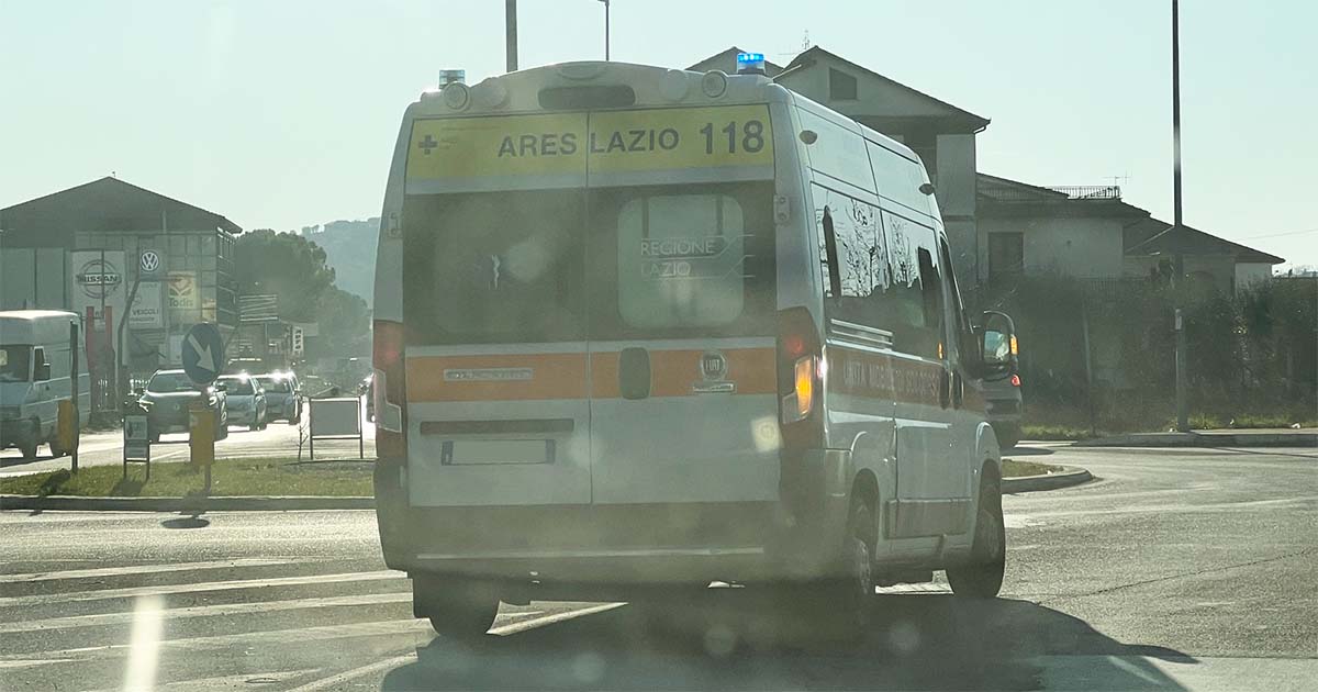 Frosinone Due incidenti con feriti, uno dei quali grave AMBULANZA