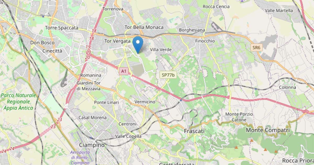Tre lievi scosse di terremoto ravvicinate in zona casello Roma Sud terremoto