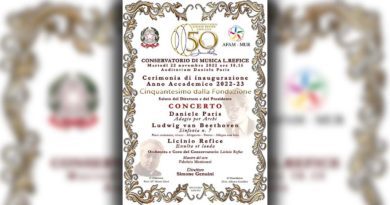 Frosinone Frosinone: il Conservatorio “Refice” compie 50 anni. Via alle celebrazioni con un magnifico concerto