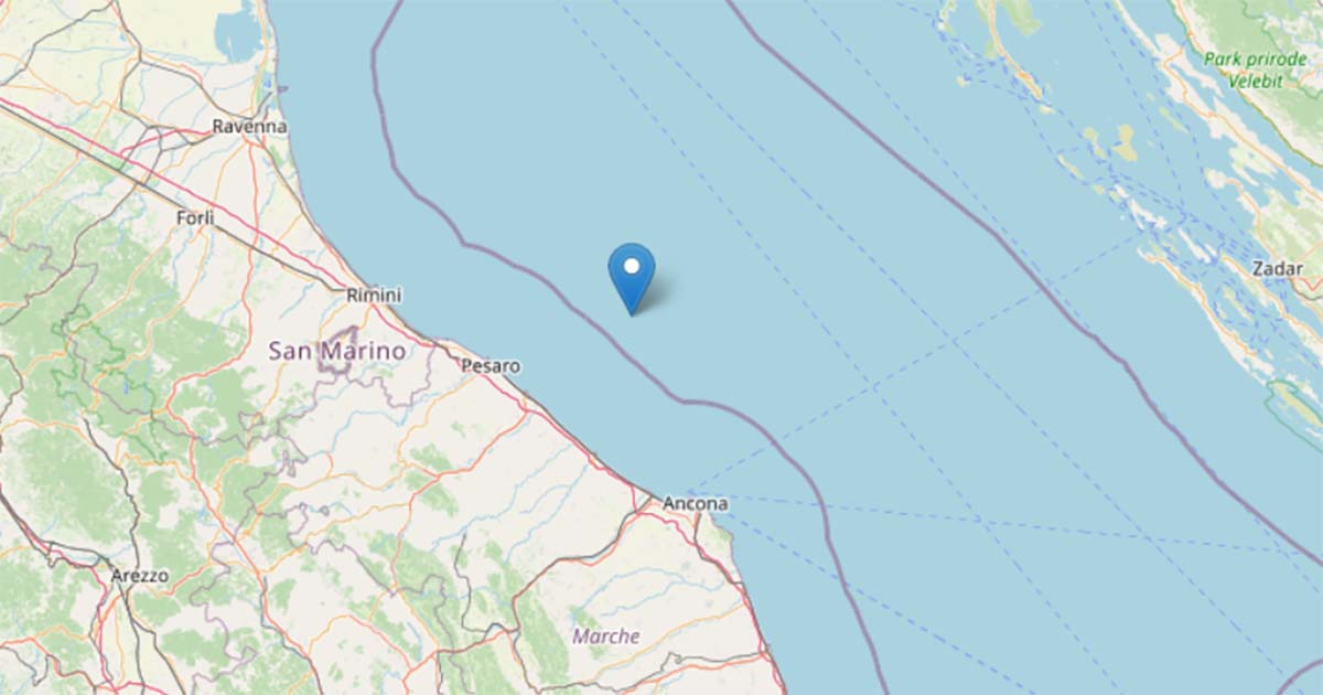 Marche – Terremoto 5.5 sulla costa Pesaro