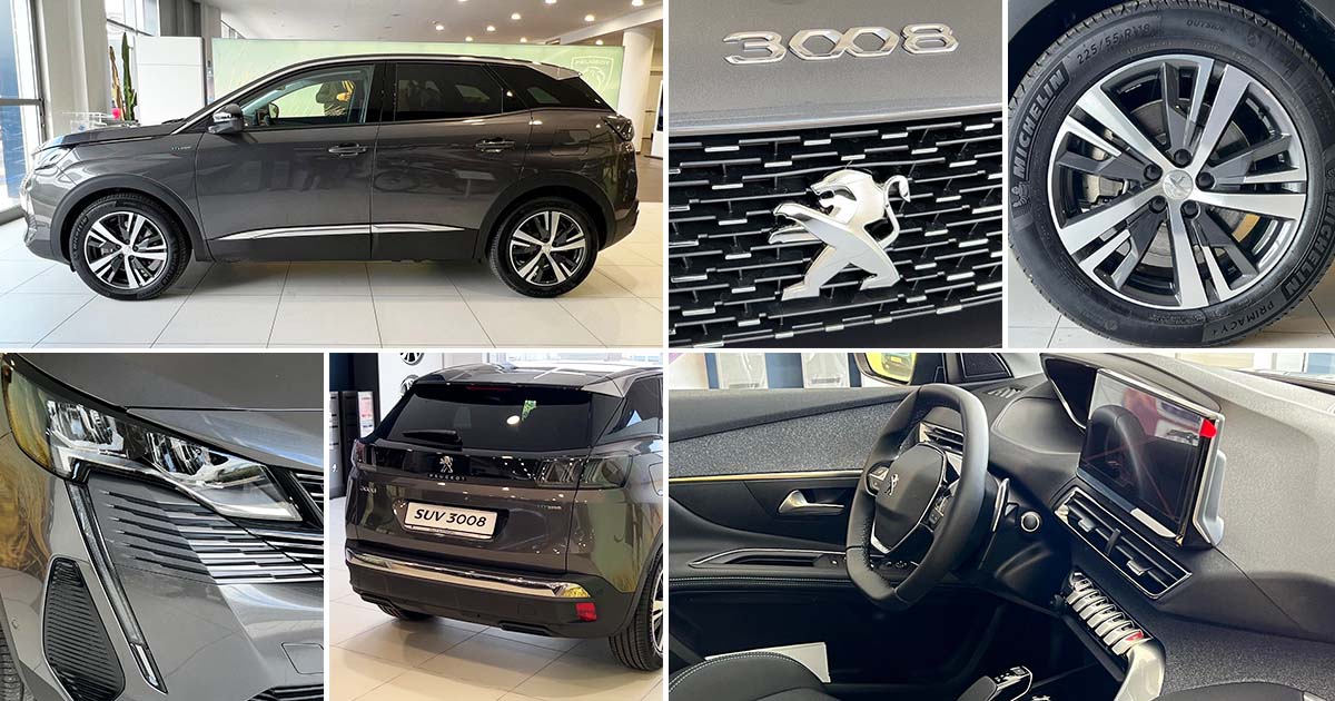 Peugeot 3008 Peugeot 3008: vieni a scoprirla da Jolly Automobili Peugeot SUV Plug In Hybrid profilo frontale cerchi firma luminosa posterioe interni volante