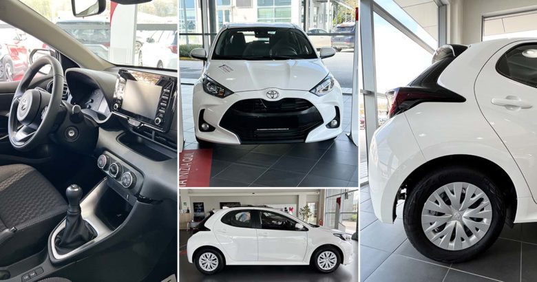 Toyota Toyota Yaris: fino al 31 Dicembre 2022 tua da 139 € al mese Toyota Yaris profilo frontale posteriore cerchi interni volante cambio cruscotto colore cofano firma luminosa anteriore posteriore