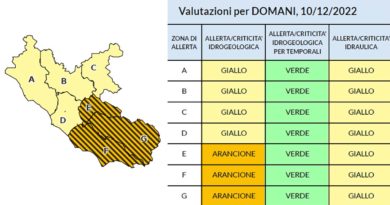 Frosinone Meteo Ciociaria: allerta arancione su tutta la provincia di Frosinone allerta meteo