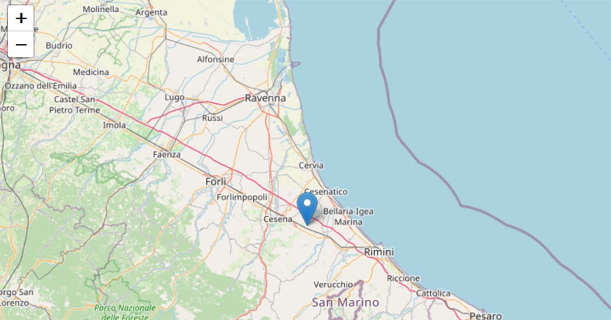 Scossa di terremoto 3.1 vicino Cesena Terremoto Cesena