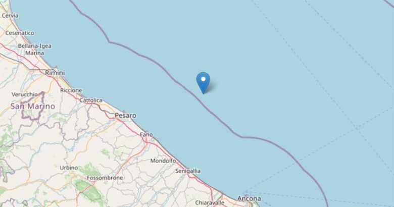 Otto scosse di terremoto sulla costa marchigiana pesarese terremoto costa marchigiana pesarese