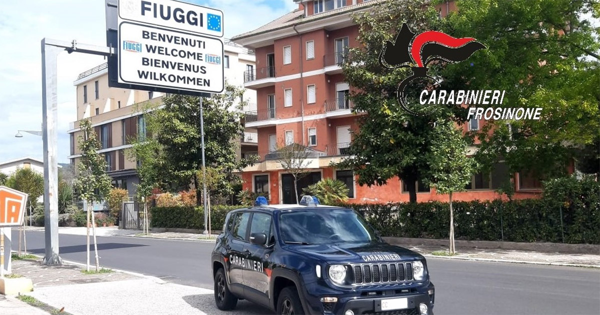 Fiuggi: arrestato 42enne, deve espiare una pena di 15 mesi Carabinieri Fiuggi