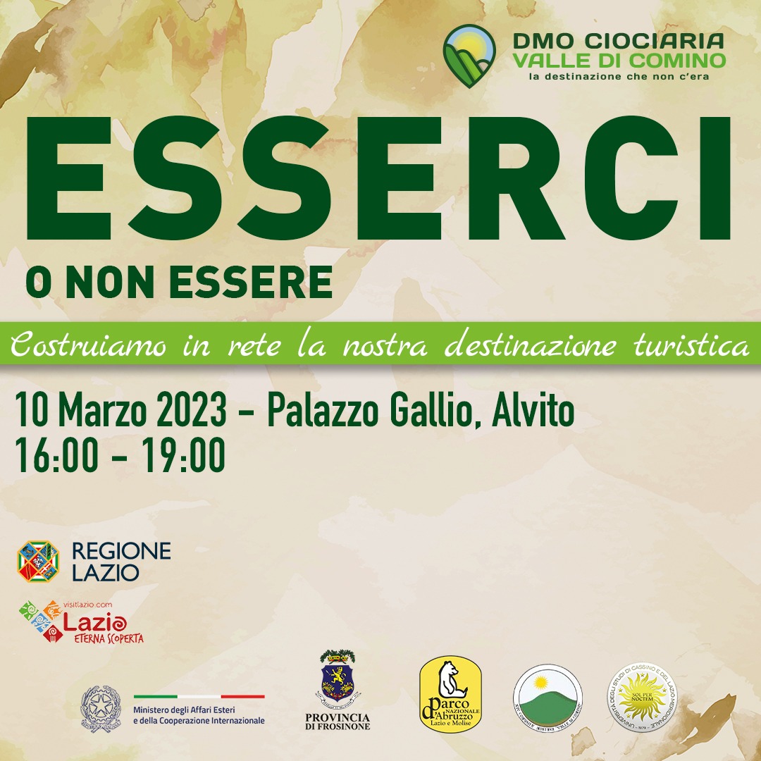 ESSERCI O NON ESSERE: Costruiamo in rete la nostra destinazione turistica ESSERCI