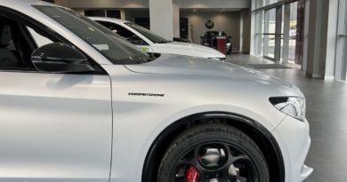 Alfa Romeo Stelvio Competizione: lo stile audace di un’emozione senza tempo Alfa Romeo Stelvio Competizione profilo anteriore e laterale