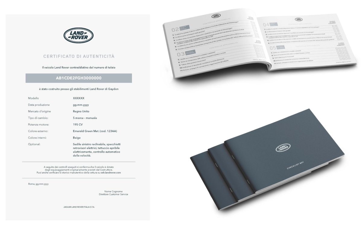 Certificato di Autenticità: un’esclusiva per tutte le Jaguar e le Land Rover. Scopri di più da X Class Certificato autenticita image
