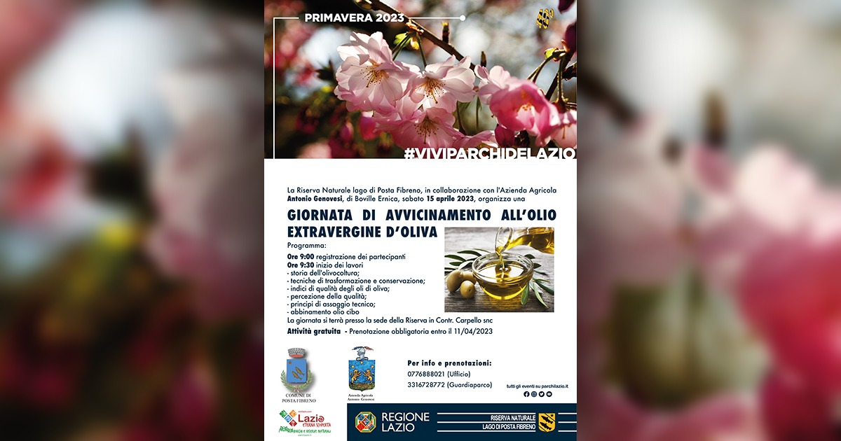 Posta Fibreno: una giornata di avvicinamento all’olio extravergine di oliva Locandine