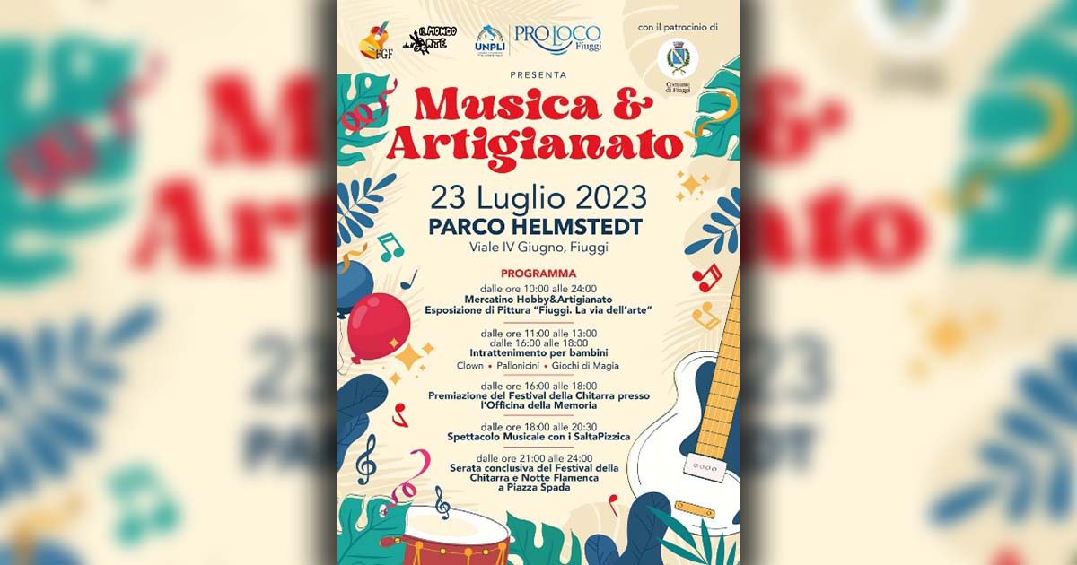 Fiuggi: domenica 23 Luglio "Musica e Artigianato" Musica e Artigianato