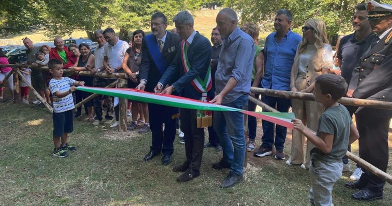 Veroli inaugura Parco Avventura. Gianluca Quadrini taglia il nastro insieme al Sindaco Cretaro Parco Veroli