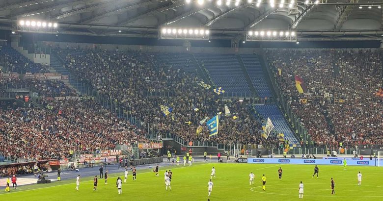 Roma-Frosinone 2-0: giallazzurri sconfitti a testa alta Tifosi Frosinone a Roma