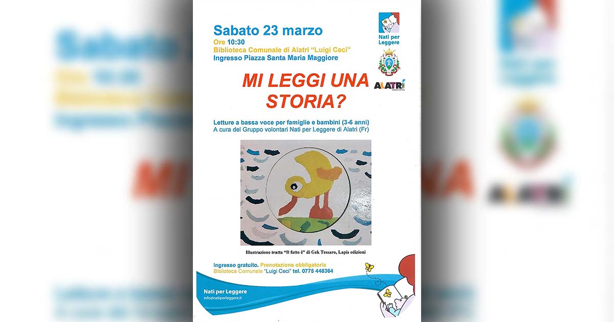 Sabato 23 marzo doppio appuntamento in biblioteca comunale con attività culturali e musicali. copia