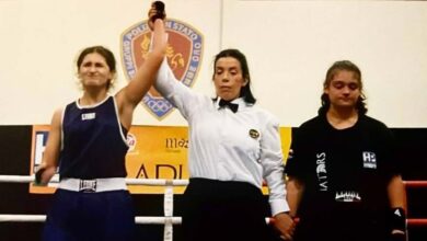 Andrea Caterina Scandorcia della Boxe Anagni con la Cintura d’Italia nella categoria -69 kg Junior femminile