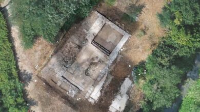 Scavi archeologici delle terme romane sul fiume Cosa a Frosinone
