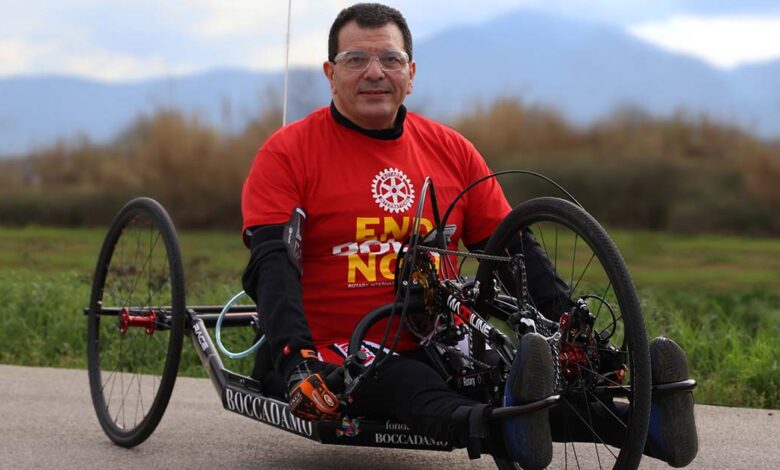 Tonino Boccadamo e la sua handbike () copia