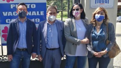Frosinone Battisti inaugura l’hub vaccinale di Fiuggi con Ass. D’Amato, Dg Asl D’Alessandro e Buschini Sara