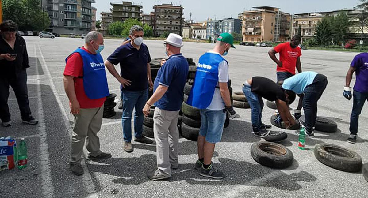 Cassino CASSINO – Raccolti tanti pneumatici fuori uso. Saranno riciclati Cassino salera pneumatici