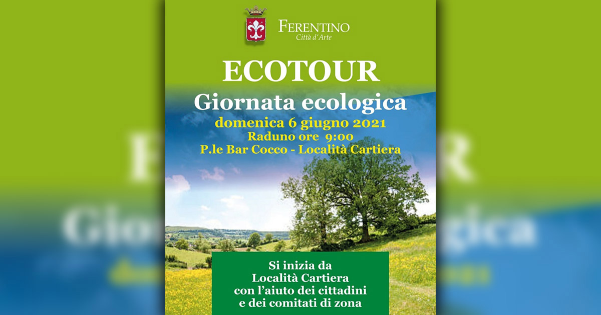 Ferentino FERENTINO – Domenica 6 Giugno la prima dell’ecotour 2021 Ecotour a